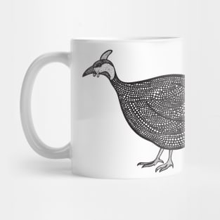 Guinea Fowl Ink Art - on light colors Mug